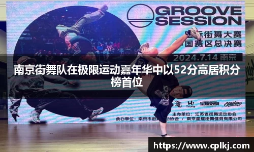 南京街舞队在极限运动嘉年华中以52分高居积分榜首位